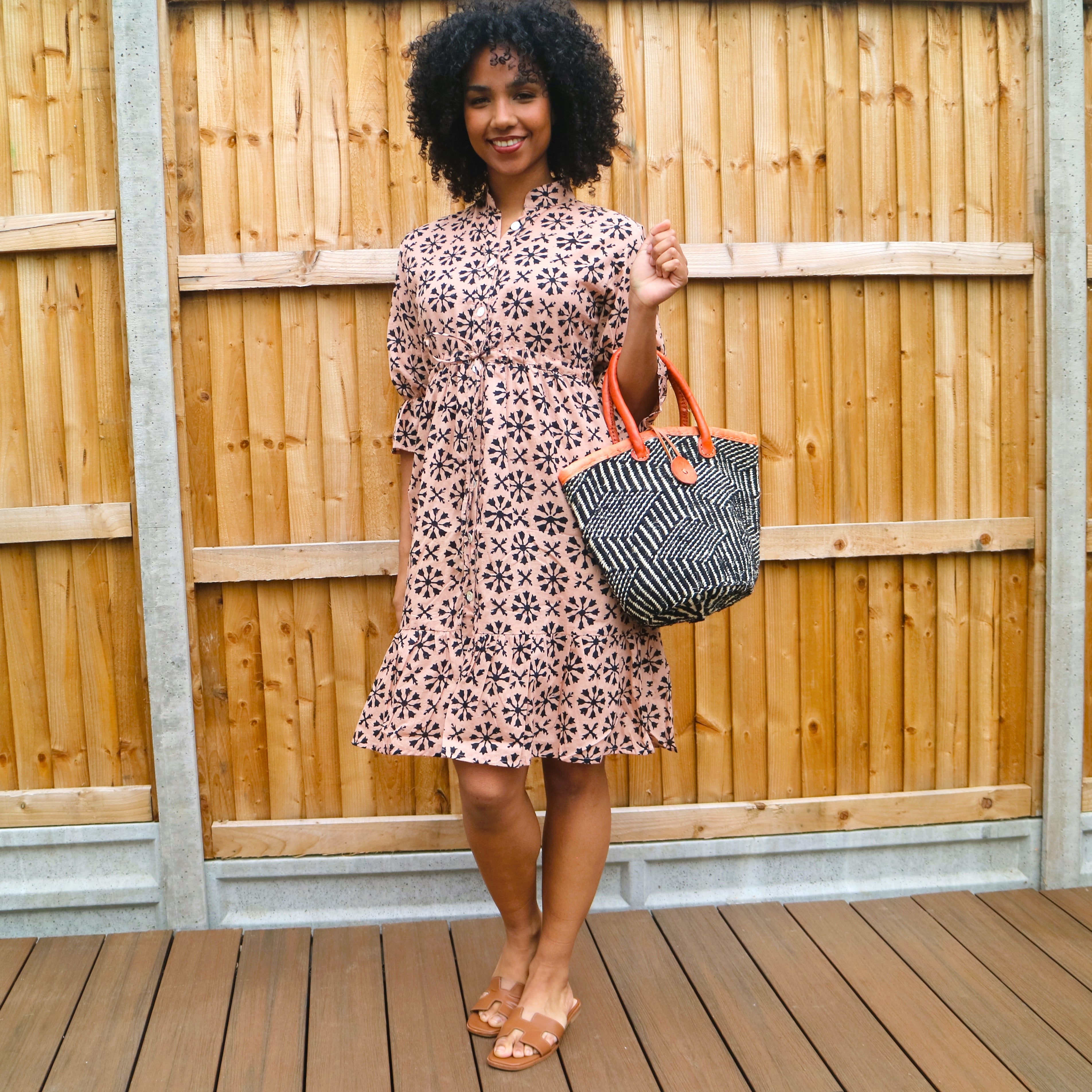 Ines Boho Drawstring Dress