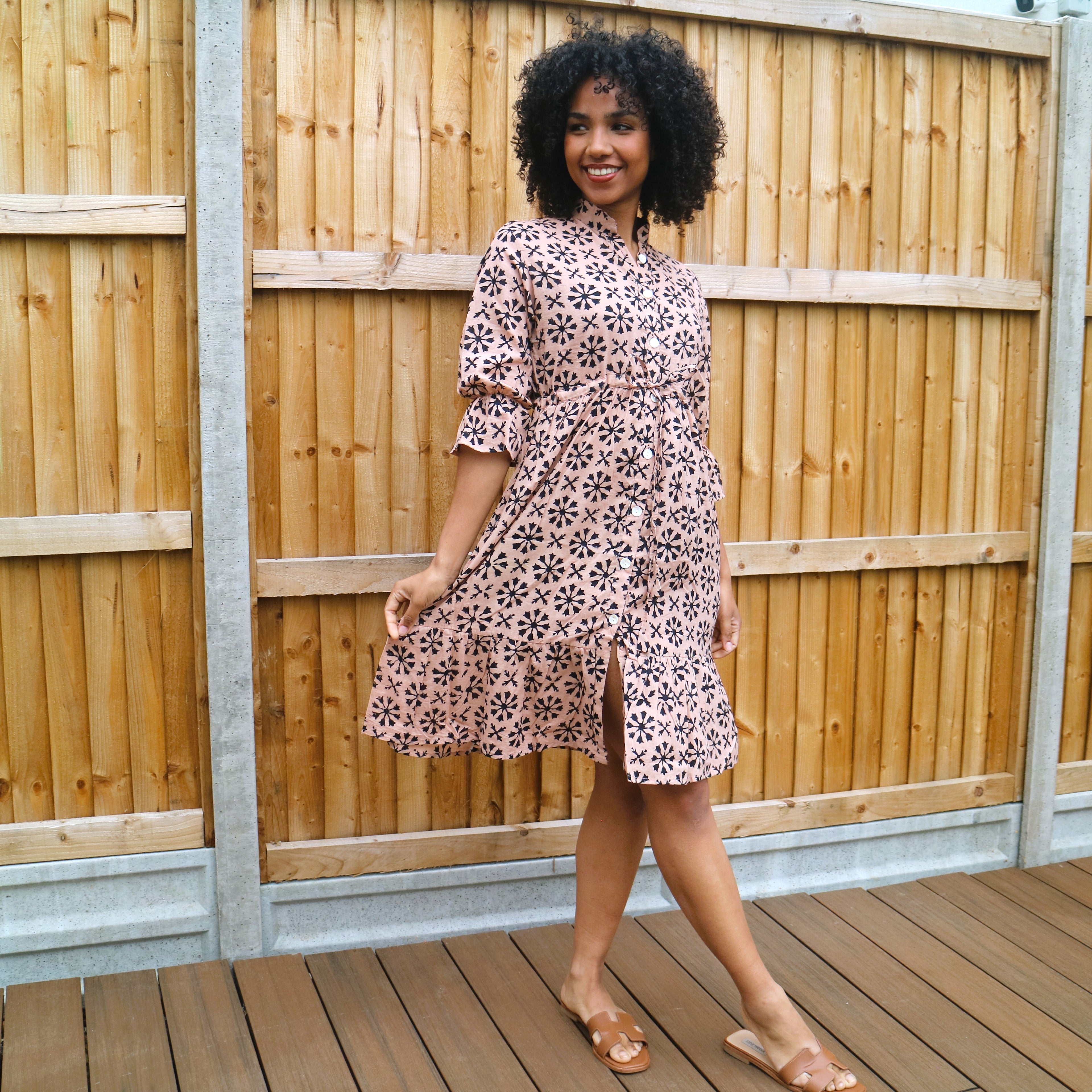 Ines Boho Drawstring Dress