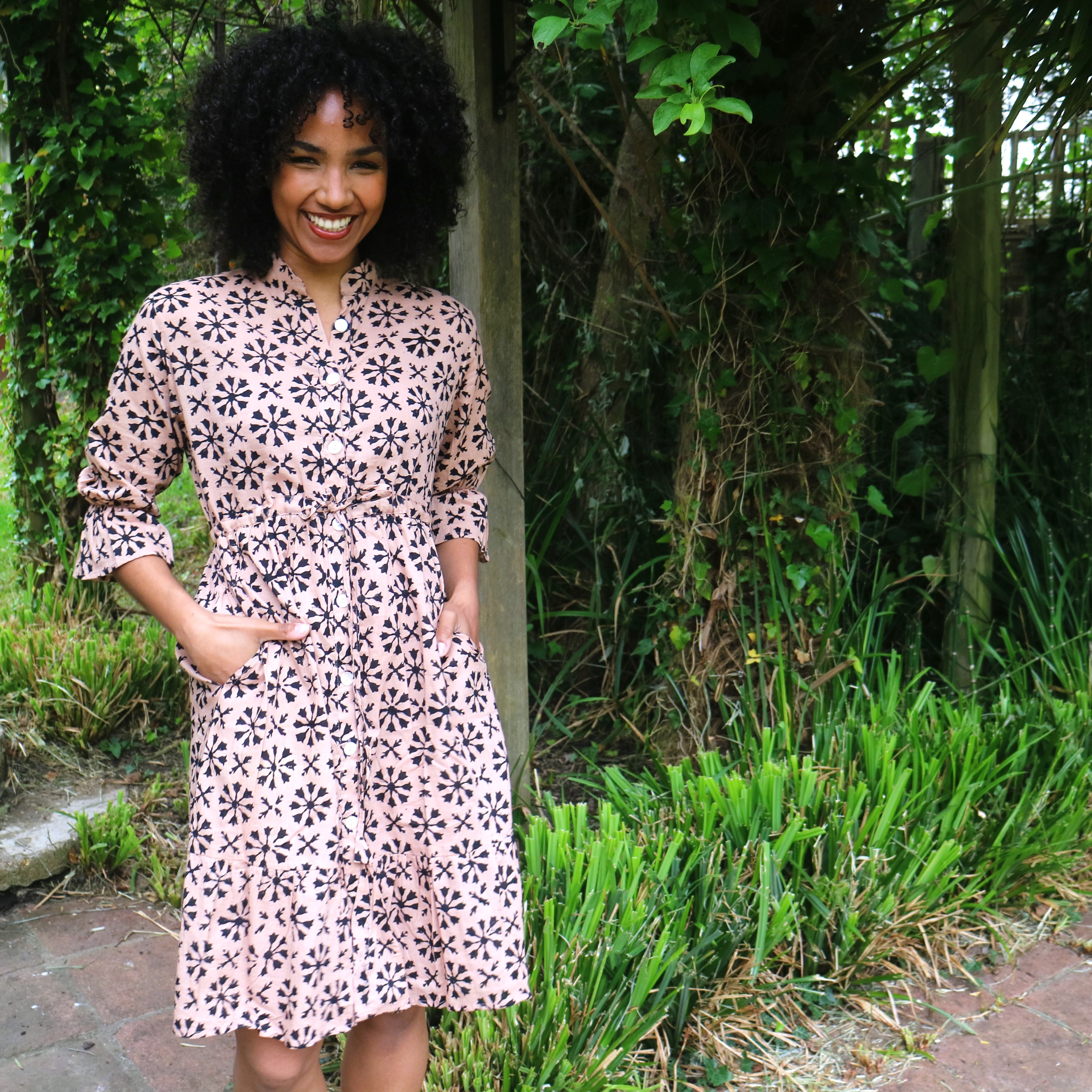 Ines Boho Drawstring Dress