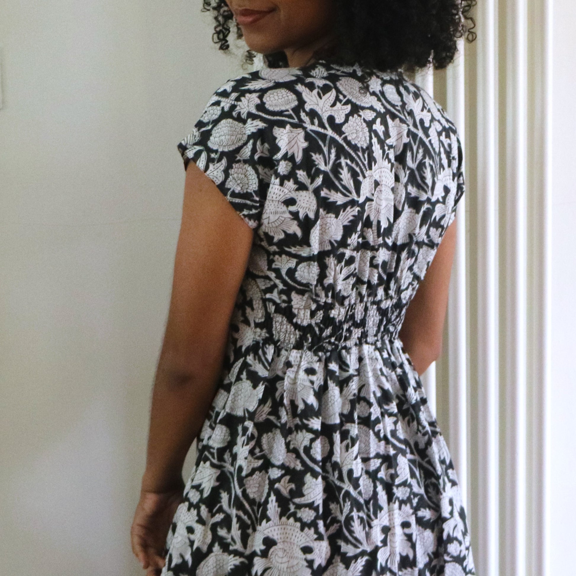 Delia Cap-Sleeved Dress