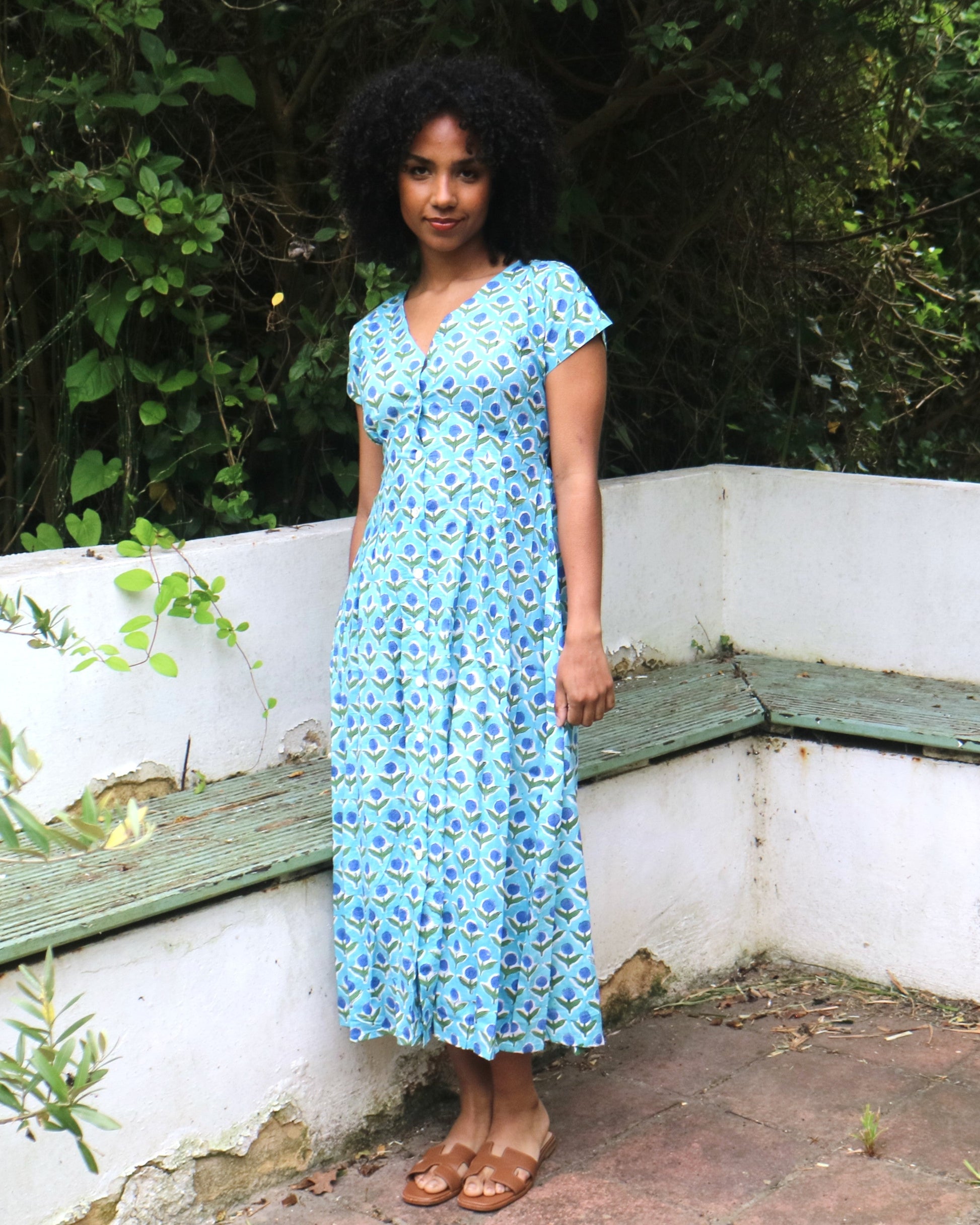 Delia Cap-Sleeved Dress