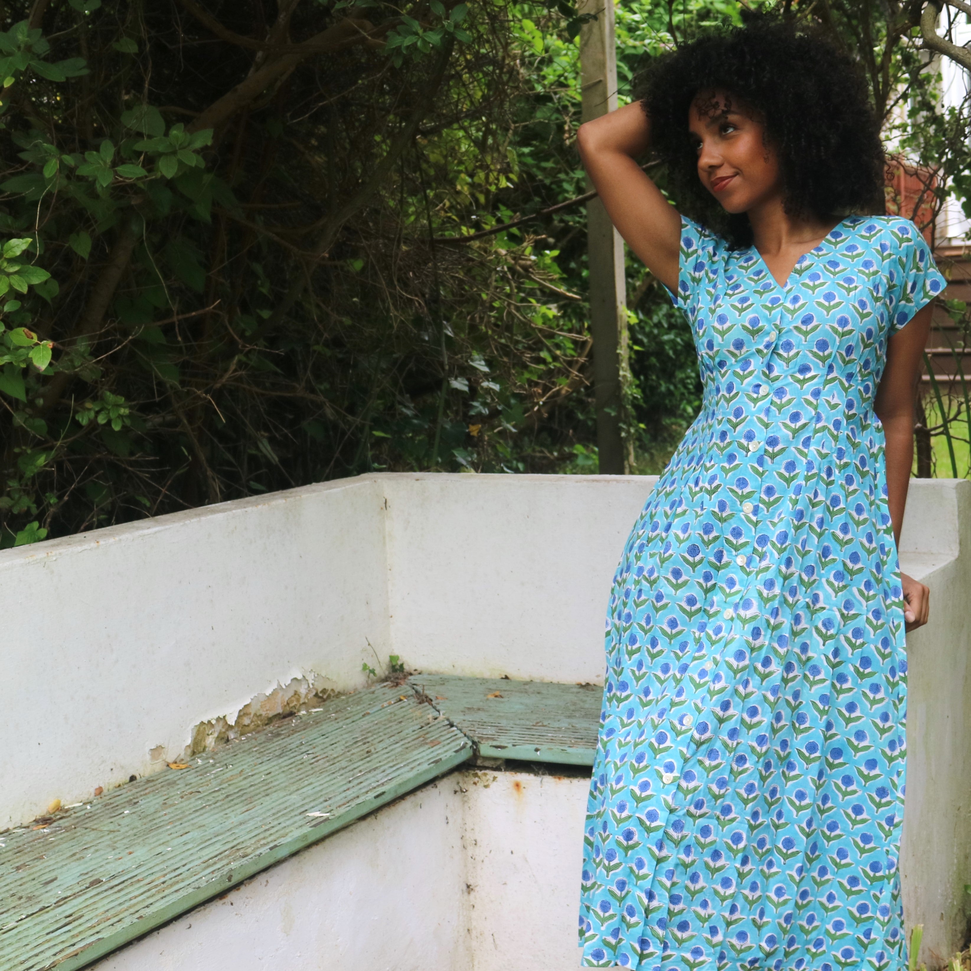 Delia Cap-Sleeved Dress