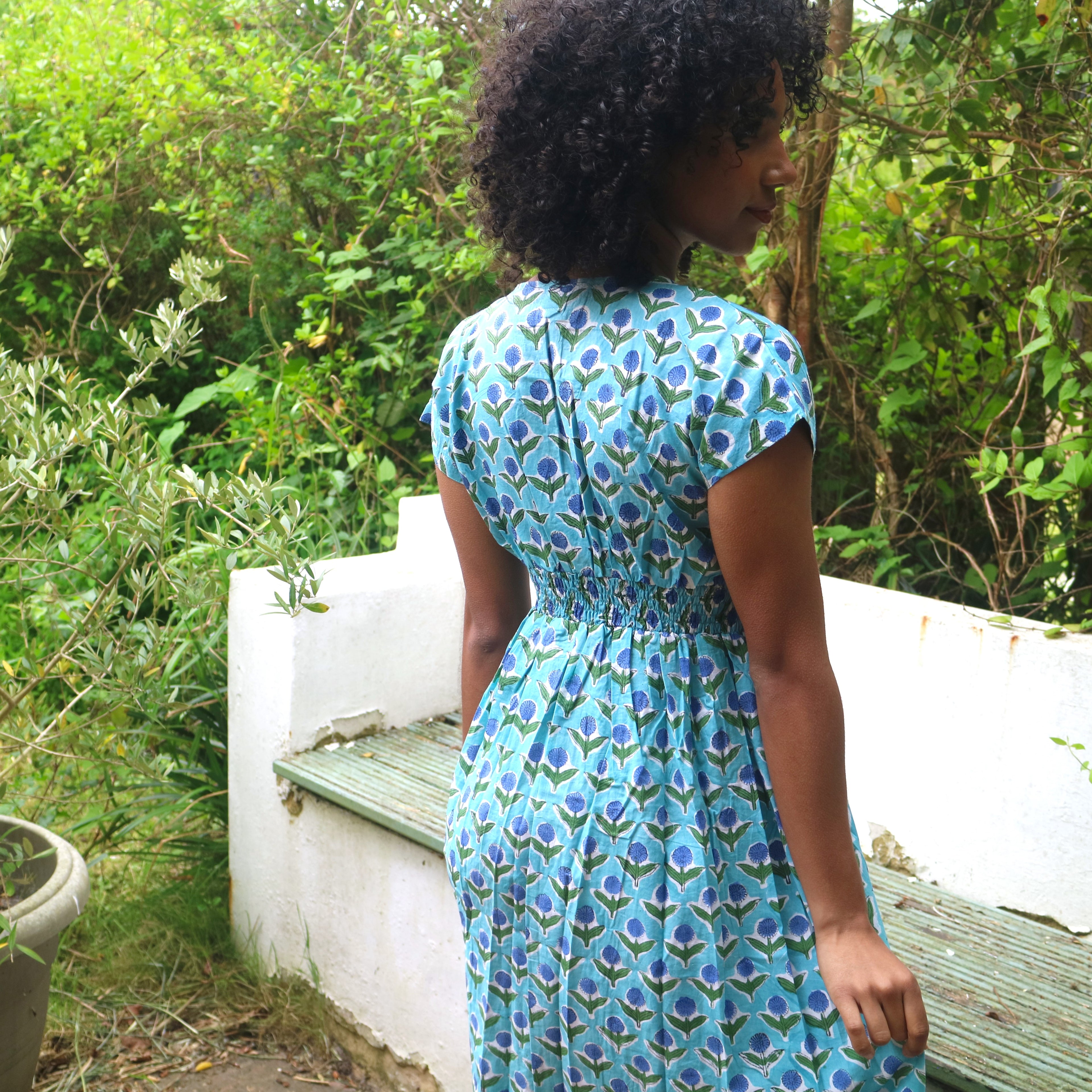 Delia Cap-Sleeved Dress